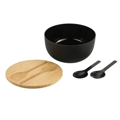 Produktbild von Salatschale, schwarz, Bambus,