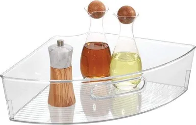 Produktbild von Famanu Halter 1/4 transparent - Praktisches Aufbewahrungssystem mit Drehplatte