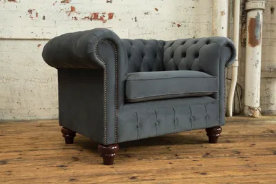 Produktbild von Chesterfield Design Sessel Couch Polster Luxus Textil Couchen 1 Sitzer Einsitzer