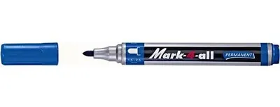 Permanentný popisovač, 1,5-2,5 mm, kužeľový hrot, STABILO "Mark-4-all", modrý