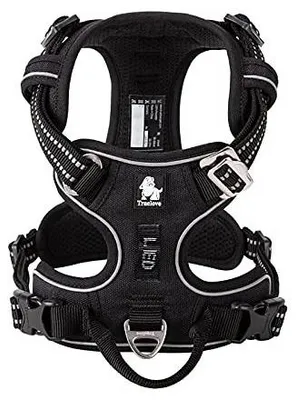 Immagine prodotto di Solidchoice - Imbracatura riflettente nera per cani, antistrappo, regolabile e imbottita