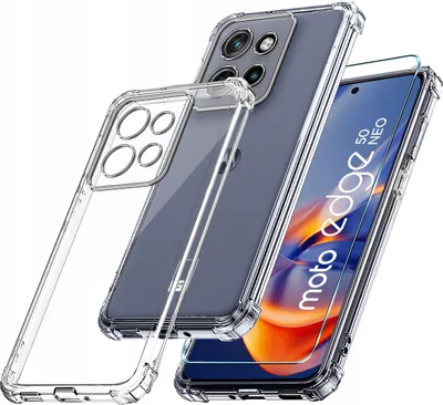 Zdjęcie produktu dla Etui do Motorola EDGE 50 Neo ANTI-SHOCK CLEAR CASE + Szkło OCHRONNE 9H