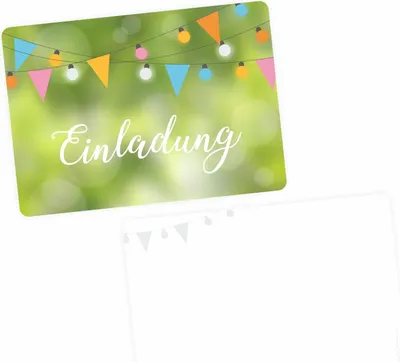 Produktbild von 10 Einladungskarten Grillparty Gartenparty inkl. 10 Briefumschlägen