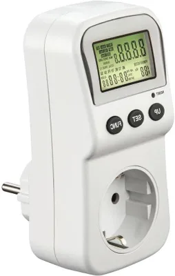 Productafbeelding van Energiekostenmeter - Stroommeter - Energieverbruik Meten - LCD Display - 1 Aantal - Wit