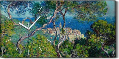 Produktbild von Dekor Leinwand Uhr Wandbilder Geräuschlos Kunstdruck 60x30 Bordighera - weiße Hände