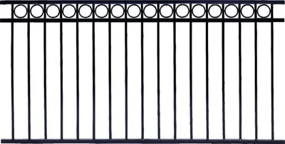 Produktbild von GAH-Alberts Zaunfeld Circle, Metallumzäunung, Panel, Zierumzäunung, Aluminium, Schwarz, Kunststoffbeschichtung