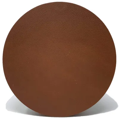 Runde Untersetzer aus Leder, 10 cm, 4er-Set, Tan
