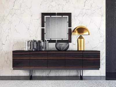 Produktbild von Luxus Esszimmer Sideboard mit Spiegel Komplett Modern Design Kommode