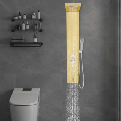 Produktbild von Duschpaneel - Duschsäule - Duschsystem - Regendusche - Wanddusche - 5-in-1-Funktion