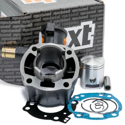 Image de Cylindre MXT standard, 50ccm, LC, diamètre 12mm, complet avec piston et joint, compatible avec Morini LC / Aprilia, Atala, Suzuki