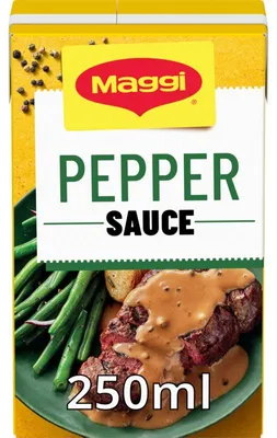 Produktbild von Maggi Peper Sauce 250 ml – Würzige Pfeffersauce für Fleisch & Gemüse