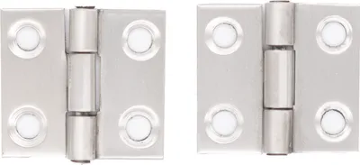 Produktbild von 2x Scharnier Edelstahl Türscharnier 27 x 26 x 1 mm Möbelscharnier Schrankschanier Beschlag Set