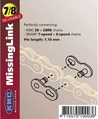 Produktbild von Kmc Conector 8s Kettenglied Rot 7.1 mm Rot 7.1 mm