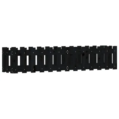 Produktbild von vidaXL Hochbeet Latten-Design Schwarz 150x30x30 cm Massivholz Kiefer
