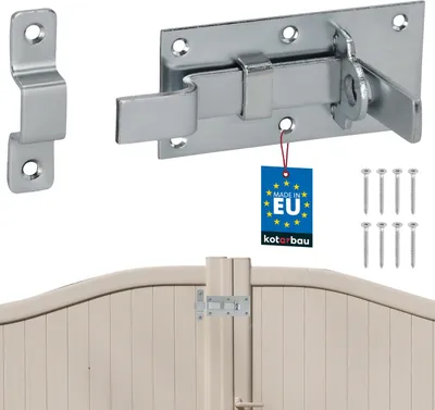 Obrázek produktu pro KOTARBAU® Univerzální závora z oceli Závora 50 x 100 mm zakřivená Závora pro dveře a vrata Závora pro zahradní bránu Závora pro zahradní bránu Závora pro dveře Posuvná závora Uzamykatelná Odolná proti povětrnostním vlivům