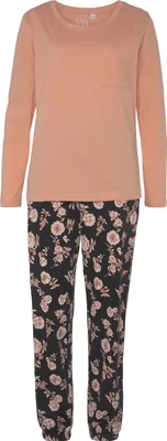 Produktbild von Vivance Dreams Pyjama 2 -teilig rosé schwarz-gemustert Größe 36/38