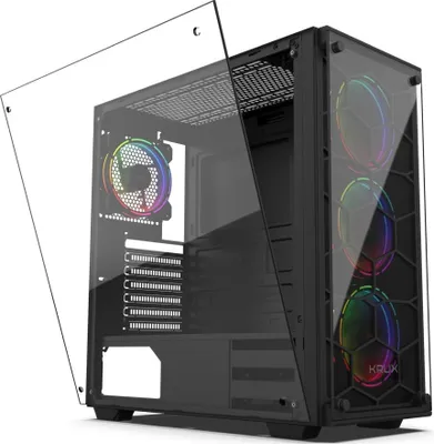 Produktbild von Krux LEDA ATX Tower Schwarz