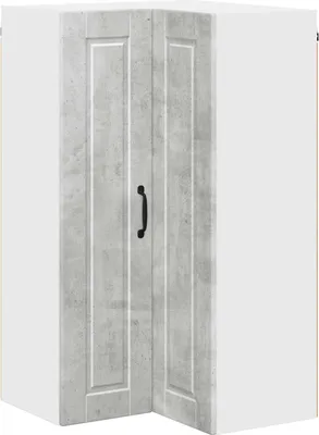 Zdjęcie produktu dla Szafka narożna ścienna vidaXL PORTO, kolor betonowo-szary, 57 x 57 x 100 cm, materiał drewnopochodny