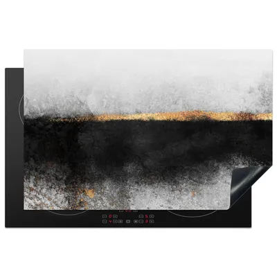 Produktbild von KitchenYeah© Herdabdeckplatte Gold - Abstrakt - Luxus , 81x52cm, Küche Deko, Glaskeramikkochfeld Herdabdeckung, Abdeckplatte fùr Kochfeld