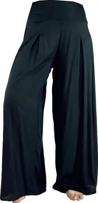 Produktbild von Boho Hosenrock, Weite Sommerhose - Schwarz, Damen, Viskose, Größe: L/XL