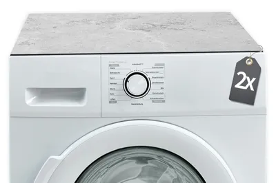 Produktbild von Waschmaschinenauflagen 2er Beton-Optik 60 cm Textil-Finish waschbar