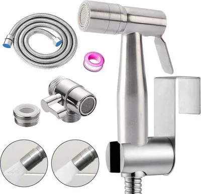 Produktbild von Famanu Sprühset 2 Modi Edelstahl Handdusche - Bidet Toilettendusche Umstellung - 15 m Duschschlauch