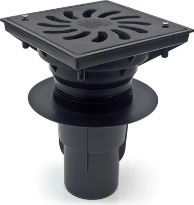 Produktbild von Hofablauf Garagenablauf Kunststoffrost befahrbar Belastung bis 1500 kg 245x245 mm 331 P