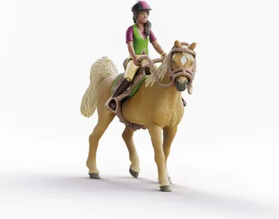 Image de Sarah et les figurines mystères. SCHLEICH 42714 Club équestre. À partir de 4 ans.