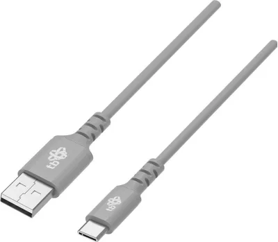 Zdjęcie produktu dla Kabel USB-USB C 1m silikonowy szary Quick Charge