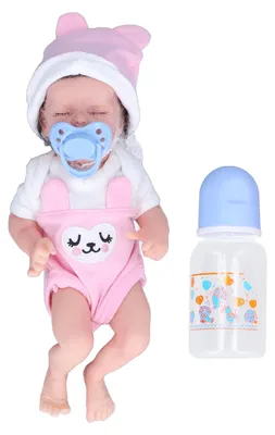 Immagine prodotto di Bambola da 30 cm, bambola da neonato, ciglia lunghe e belle, morbido silicone, giocattolo da culla per bambini, regalo di compleanno