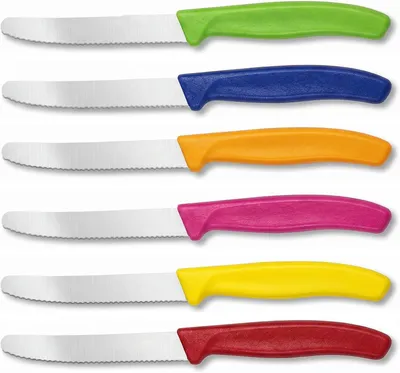 Produktbild von Frühstücksmesser 6er Set, Edelstahl, mit Wellenschliff, für Küche