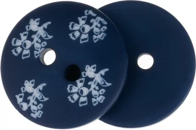 Immagine prodotto di Knoflík - confezione da 6 pezzi - 18 mm (diametro) - Blu, Bianco