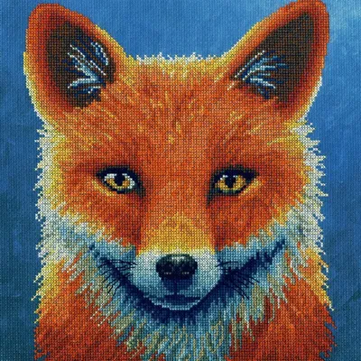 Zdjęcie produktu dla Zestaw do haftu krzyżykowego Bothy Threads "Cunning Fox", wzór do liczenia, XRF7, 26x26cm