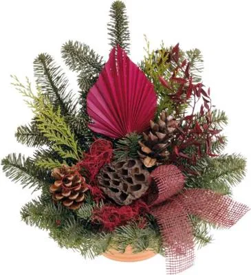 Produktbild von Grabschale Nobilis Ø 13 cm H ca. 35 cm B ca. 35 cm brombeer natur