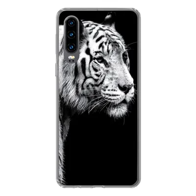 Produktbild von MuchoWow® Handyhülle Schutzhülle Hülle für Huawei P30 Tiger - Wilde Tiere - Licht Silikon Softcase Handy Hülle - Kartenbesitzer