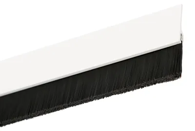 Obrázek produktu pro Bílý PVC pásek na dveře s kartáčem 1 metr