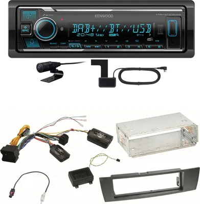 Produktbild von Kenwood KMM-BT508DAB Bluetooth Digitalradio Einbauset für BMW E87 E81 E82 X1 E84