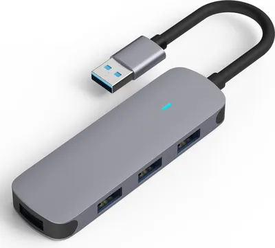 Produktbild von MMOBIEL USB-A auf 4x USB-A Adapter Hub Splitter für Macbook etc. - USB 3.0 - Aluminium