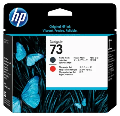 Produktbild von HP 73 Mattschwarz/Chromrot Designjet Druckkopf, HP Designjet Z3200 Druckerserie, Thermal Inkjet, Schwarz, CD949A, Singapur, 28 mm