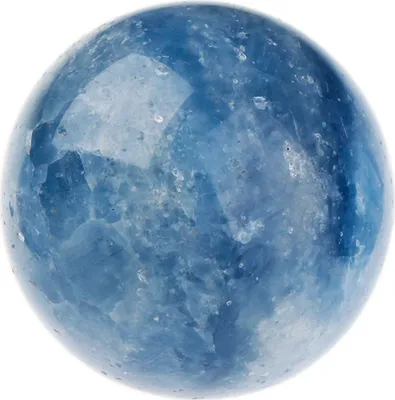 Produktbild von NKlaus Natürlicher Calcit blau Kugelform 40mm Edelstein spirituelle Heilwirkung Deko 14916