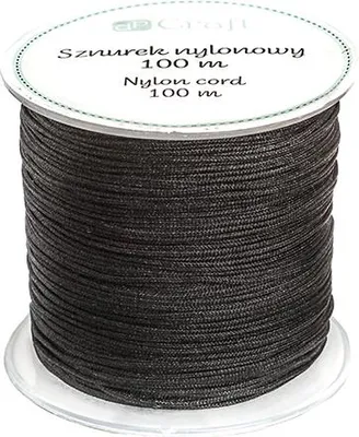 Produktbild von Dekorative Nylonschnur Schwarz Scrapbooking DIY 0,8mm 100m