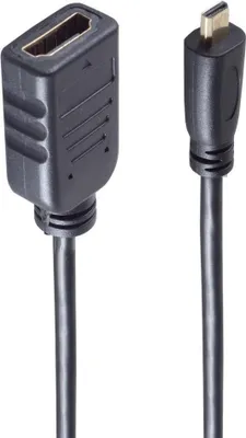 Zdjęcie produktu dla shiverpeaks BS10-01003, 0,25 m, HDMI Typu A (Standard), HDMI Typu D (Micro), 18 Gbit/s, Czarny
