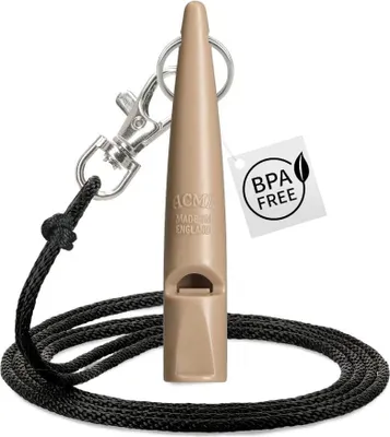 Produktbild von Hundepfeife mit Trillerband, ideal für Hundetraining, ABS-Material, laut und weitreichend