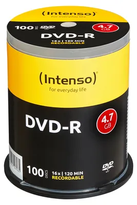 Image de Intenso DVD-R 4,7 GB 16x Speed - 100pcs Cake Box