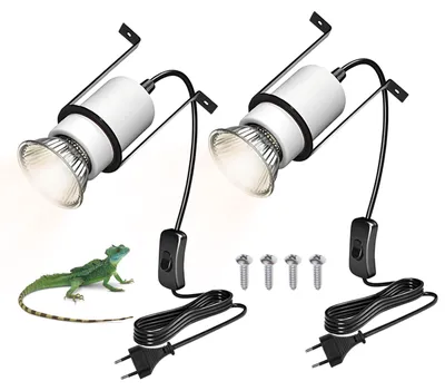 Keramik-Lamphalter E27, 2er-Set für Reptilienterrarium