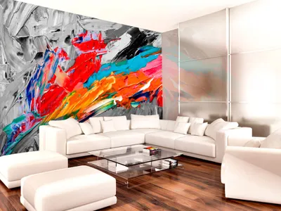 Produktbild von Vlies Fototapete 400x280 cm Tapeten Wandtapete XXL Abstrakt - wie gemalt a-B-0018-a-a