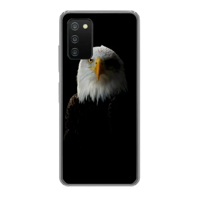 Produktbild von MuchoWow® Handyhülle Schutzhülle Hülle für Samsung Galaxy A03s Adler - Vogel - Schwarz Silikon Softcase Handy Hülle - Schutz