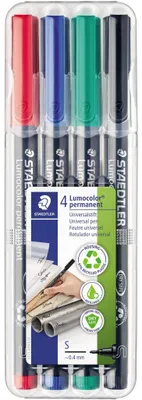 Produktbild von STAEDTLER Folienstift Lumocolor S perm 4St