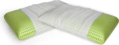 Produktbild von Talamo Italia 2er-Set Kissen für das Bett, 100%  Italy, Abnehmbares Seifen-Kissen aus perforiertem Memory-Schaum, hypoallergen und atmungsaktiv, 70x40xh16 cm