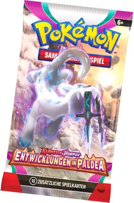 Image de Cartes Pokémon Crimson & Violet - Évolution à Paldea - 1 booster de cartes à collectionner